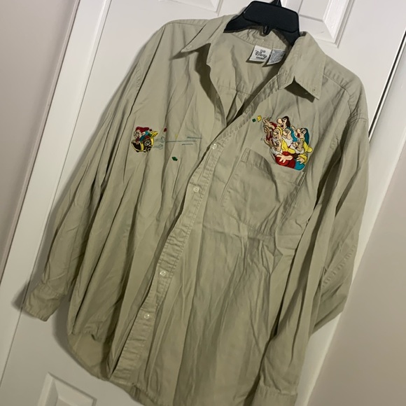 Vintage Disney Snow White & the Seven Dwarfs Embroidered Button Up Shirt - Picture 2 of 3